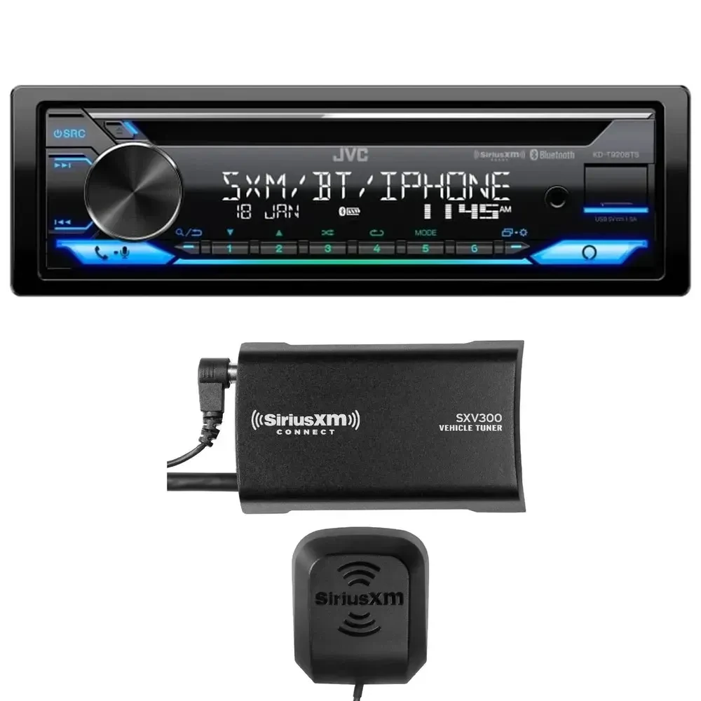 Автомагнитола JVC KD-T920BTS с тюнером SiriusXM SXV300V1 (набор)