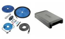 Усилитель мощности для морских условий Hertz HCP 2MX 2-Channel 400W с комплектом проводки NVX XKIT82 (8 AWG)