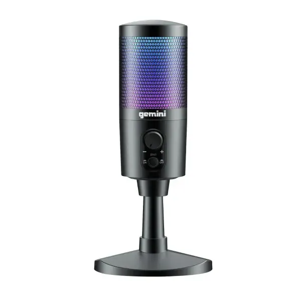 Gemini GSM-100 USB Digital Recording Desk Microphone w LED Lighting