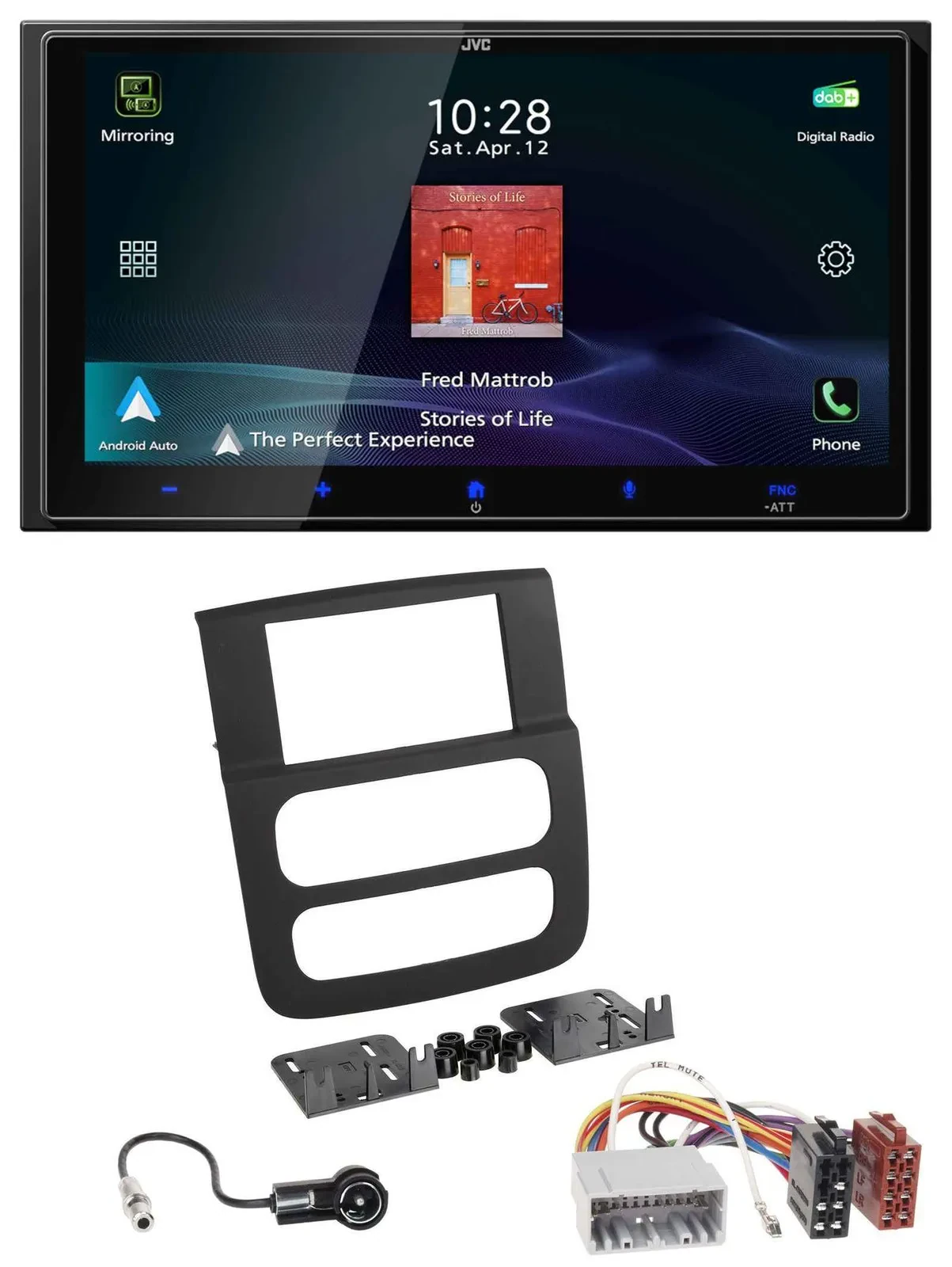 JVC USB Bluetooth 2DIN DAB MP3 Autoradio für Dodge RAM (2002-2006)