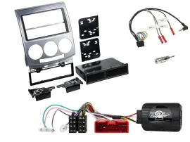 Установочный комплект для автомагнитолы DIN Caraudio24 для Mazda 5 CR 2005–2010 серебристый