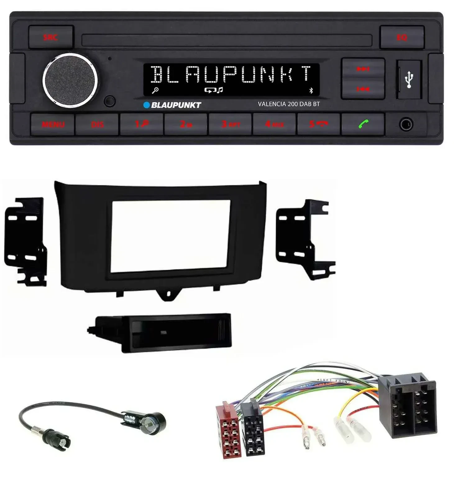 Blaupunkt DAB MP3 Bluetooth USB Autoradio für Smart ForTwo (2010-2015)