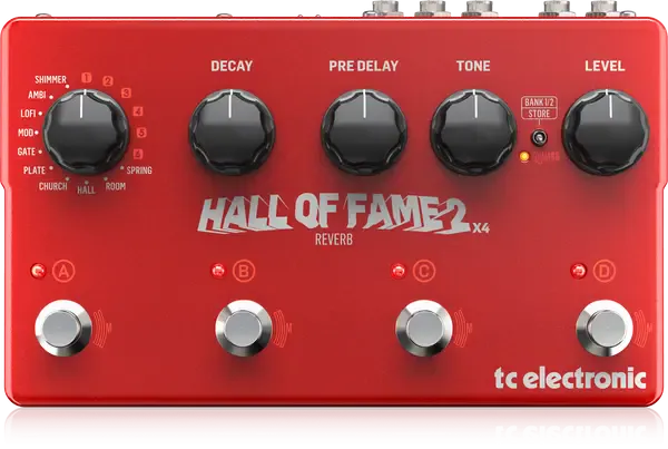 Педаль эффектов для электрогитары TC Electronic Hall of Fame 2 X4 Reverb