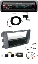 Pioneer Bluetooth DAB USB Lenkrad Autoradio für Smart ForFour 2004-2006 schwarz