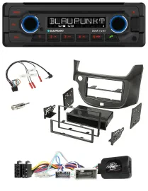 Blaupunkt Lenkrad MP3 CD Bluetooth USB Autoradio für Honda Jazz ab 2014 dunkelgr