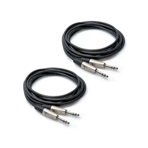 Коммутационный кабель Hosa 2x 10' Pro Balanced 1/4" TRS Male to 1/4" TRS Male Interconnect Audio Cable