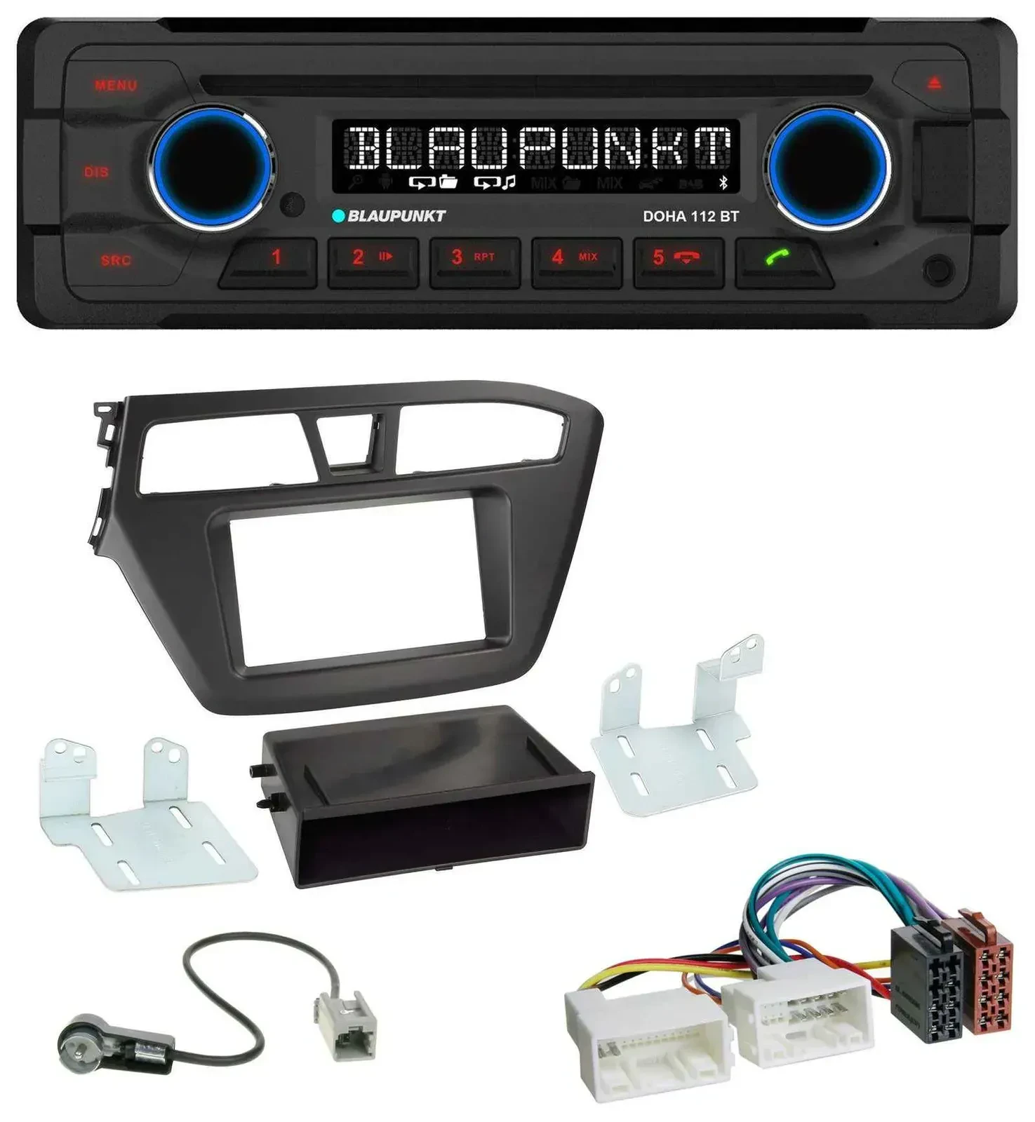 Автомагнитола для Hyundai i20 (2014–2020) Blaupunkt AUX, MP3, CD, Bluetooth, USB