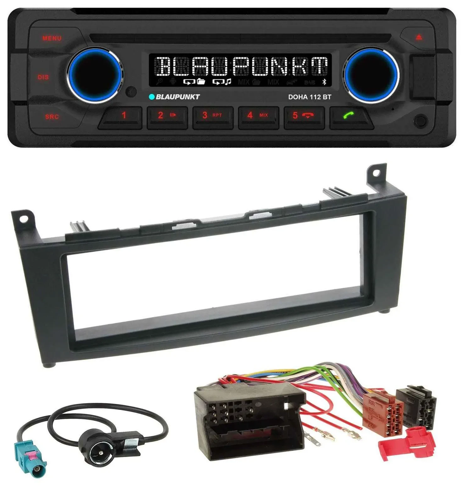 Blaupunkt AUX MP3 CD Bluetooth USB Autoradio für Mercedes C-Klasse W204 ab 2007