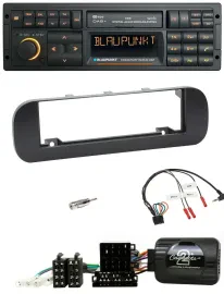 Blaupunkt USB DAB SD Lenkrad Bluetooth Autoradio für Fiat Panda 2012-2020 schwar