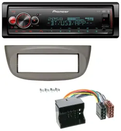 Pioneer Bluetooth USB MP3 DAB Autoradio für Renault Twingo 07-14 beige-grau