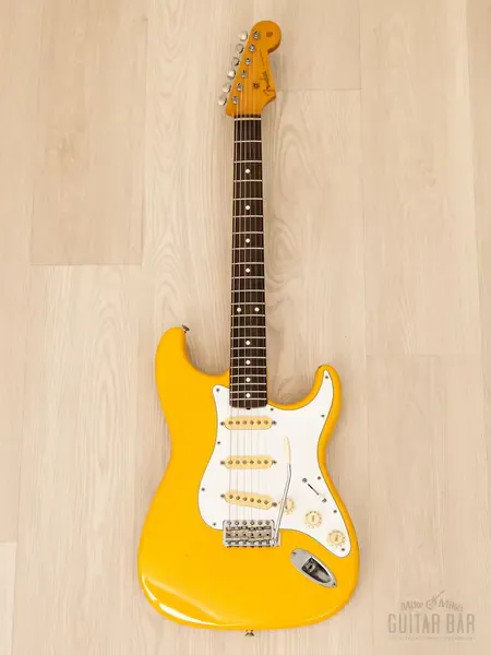 Электрогитара Fender Stratocaster 1962 Vintage Reissue ST62-55 SSS Rebel Yellow w/gigbag Japan 1988
