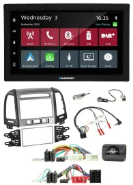 Blaupunkt DAB Bluetooth USB Lenkrad 2DIN Autoradio für Hyundai Santa Fe 10-12 3