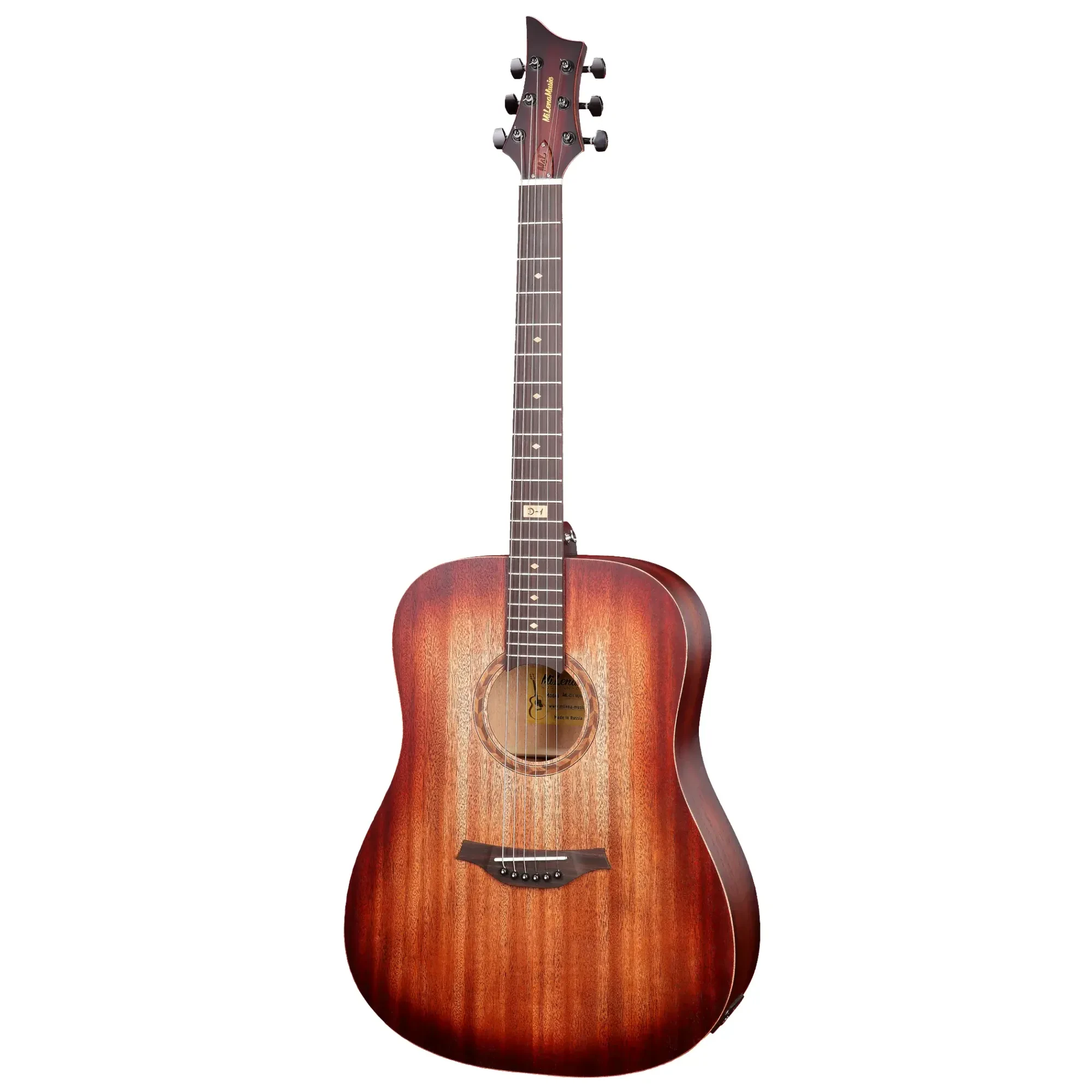 Электроакустическая гитара MiLena Music ML-D1-MAH/EQ Burst с кейсом
