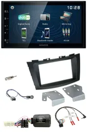 Kenwood 2DIN Bluetooth Lenkrad USB DAB Autoradio für Suzuki Swift ab 2011
