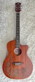 Luna Guitars Luna GYP MALU MAH GC/E Gypsy Maluhia Grand Concert Acoustic Electric Guitar