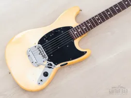 1981 Fender Mustang Vintage Offset Guitar Olympic White w/ Case