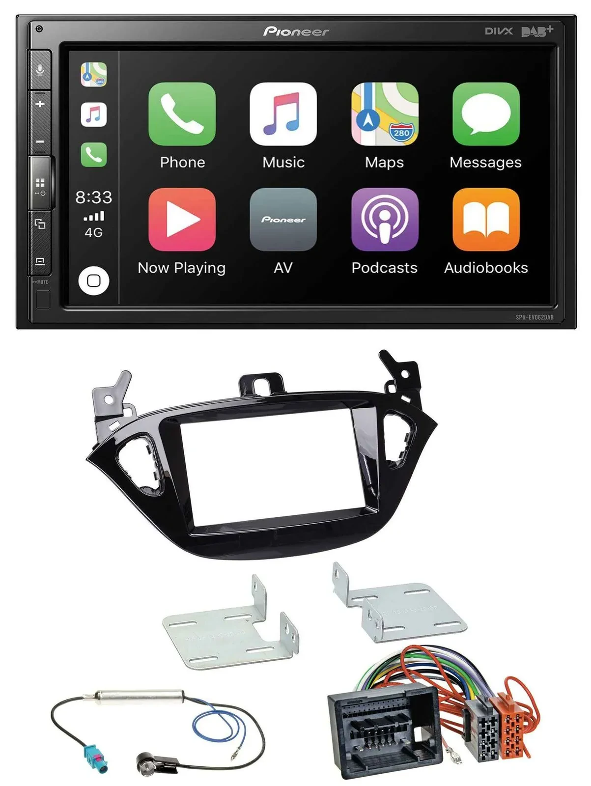 Pioneer USB MP3 DAB 2DIN Bluetooth Autoradio für Opel Adam ab 13 Corsa E ab 15