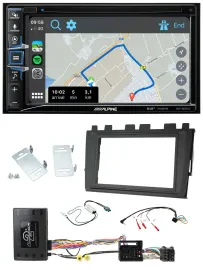 Автомагнитола Alpine 2DIN DAB, TMC, Bluetooth, USB для VW Polo (с 2018), совместима с MIB II