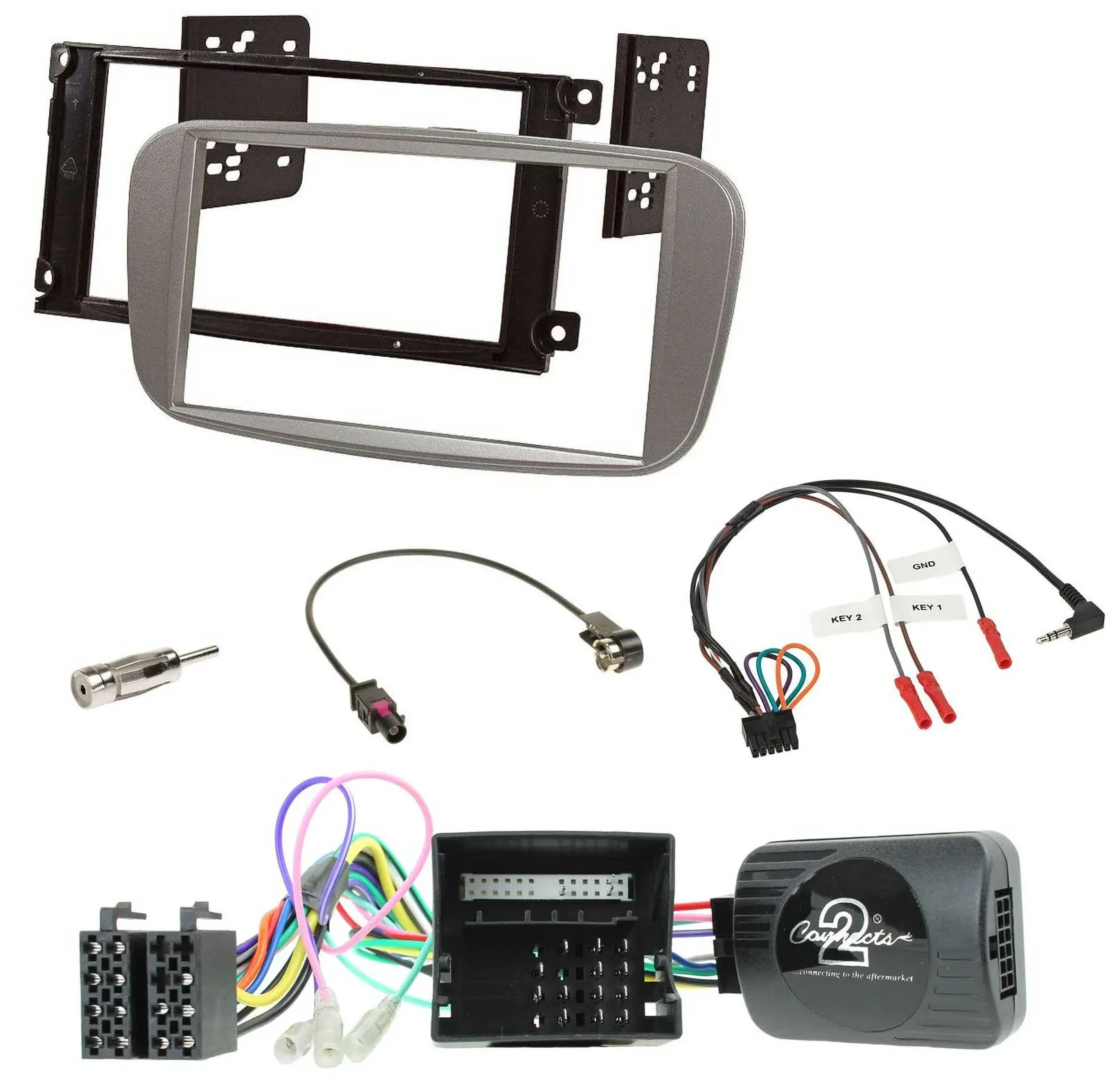 Radioset Lenkradadapter Doppel DIN Autoradio für Ford Mondeo S-Max 2007-14 CAN s