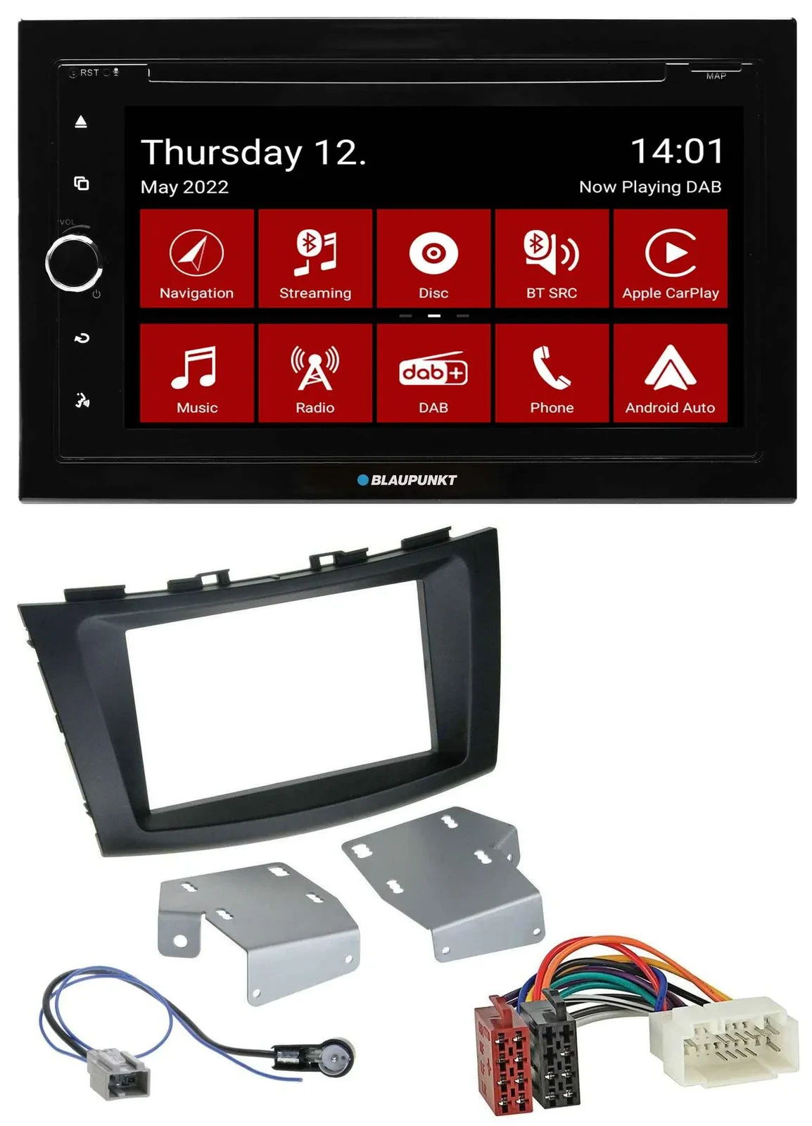 Blaupunkt MP3 DVD Bluetooth DAB 2DIN USB Autoradio für Suzuki Swift (ab 2010)