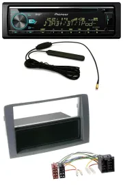 Автомагнитола Pioneer CD/MP3, DAB, USB, AUX для Fiat Idea (350, 2003–2011), серый
