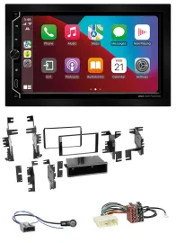 ESX 2DIN DAB USB MP3 Bluetooth Autoradio für Nissan Micra 13-17 schwarz glänzend