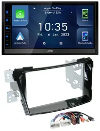 JVC DAB Bluetooth MP3 USB 2DIN Autoradio für Hyundai i40 ab 11 VF Klavierlack AU