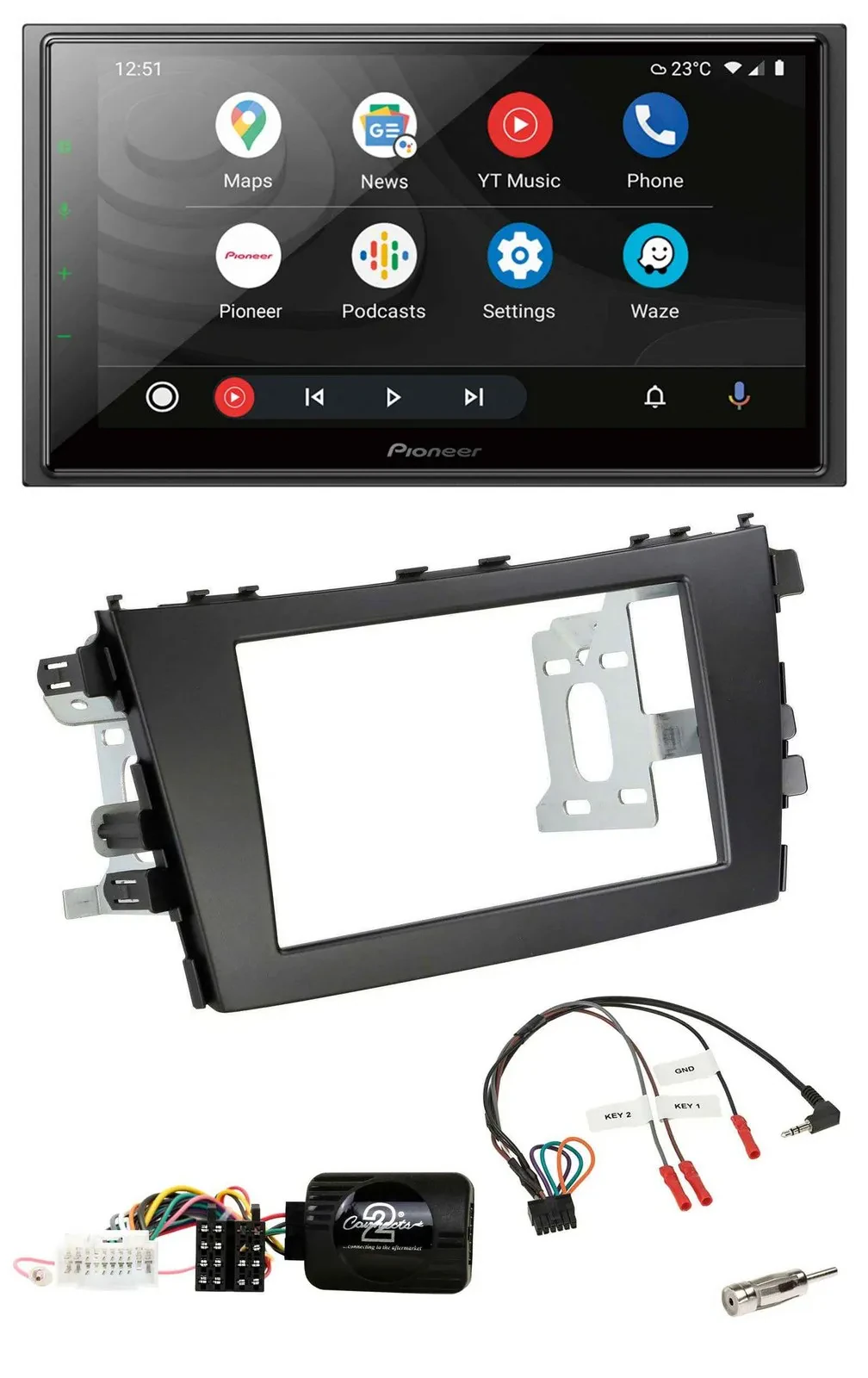 Pioneer USB 2DIN DAB Lenkrad Bluetooth Autoradio für Suzuki Celerio LF ab 2014