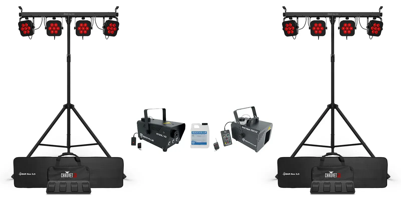 Комплект светового оборудования Chauvet DJ 4BAR HEX ILS + ROCKHAZE 700 V2 + R720L