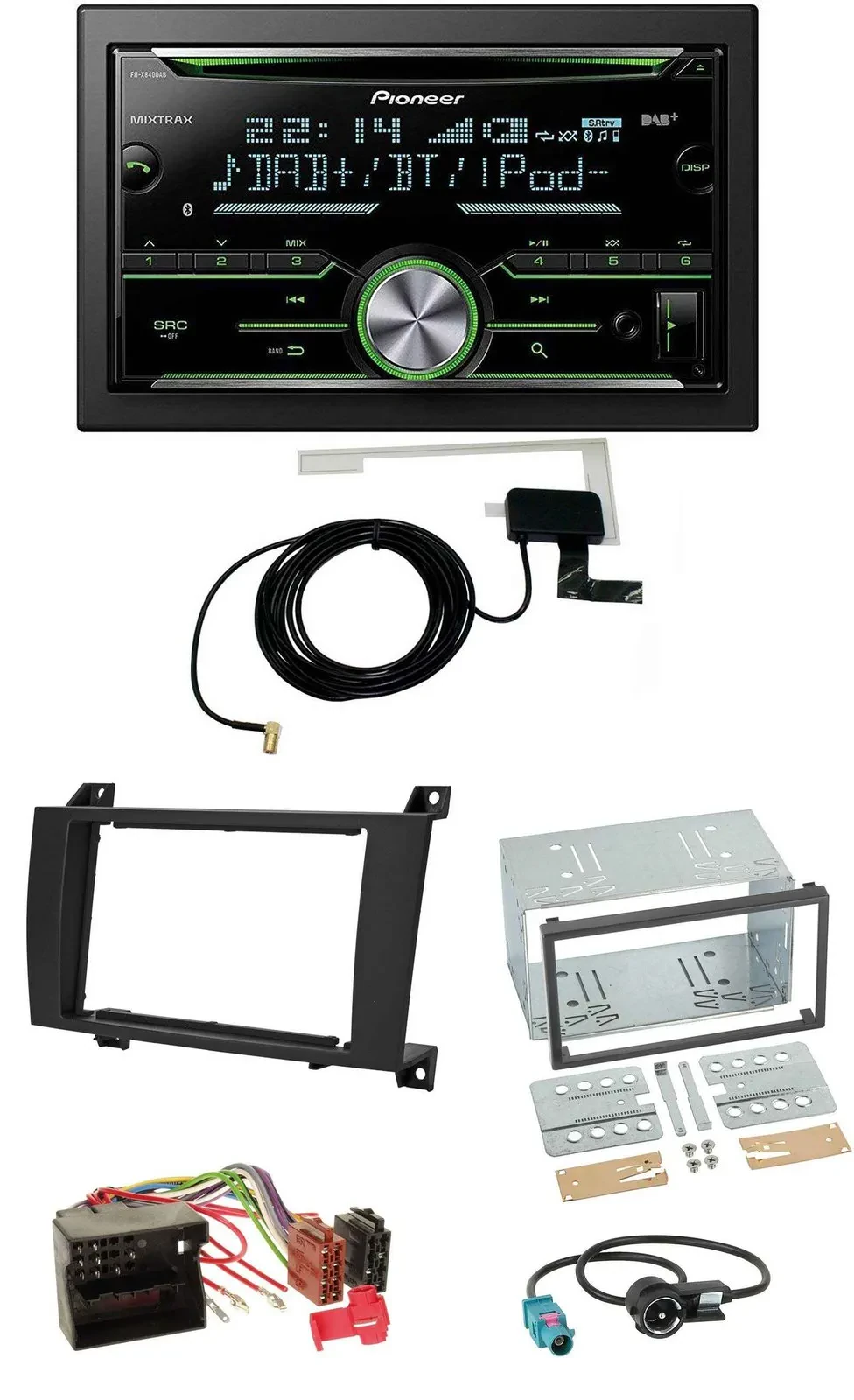 Автомагнитола для Mercedes SLK R171 Pioneer 2 DIN, CD/USB/MP3, Bluetooth, DAB (2004–2011)