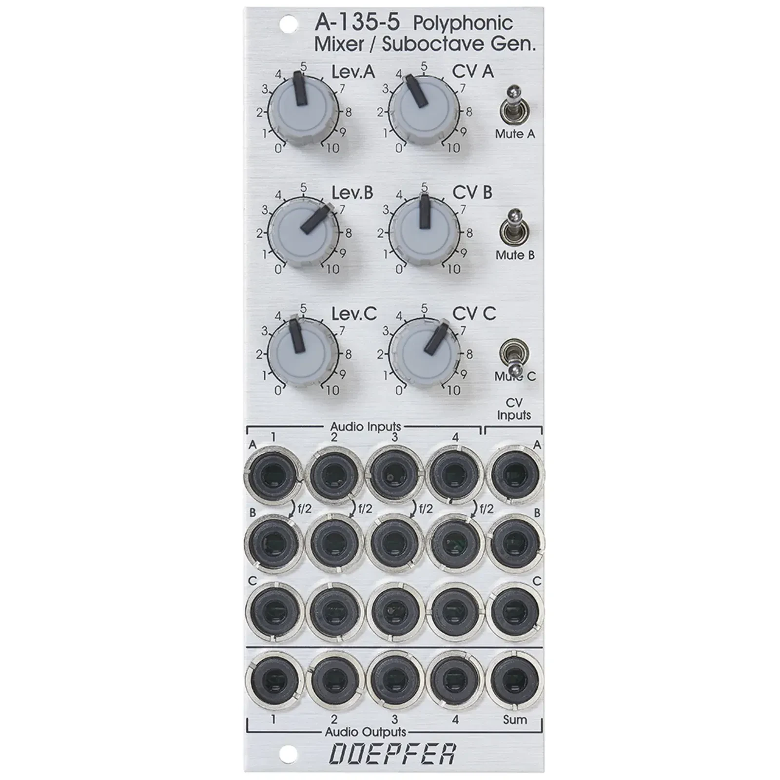 Модульный студийный синтезатор Doepfer A-135-5 Polyphonic Mixer