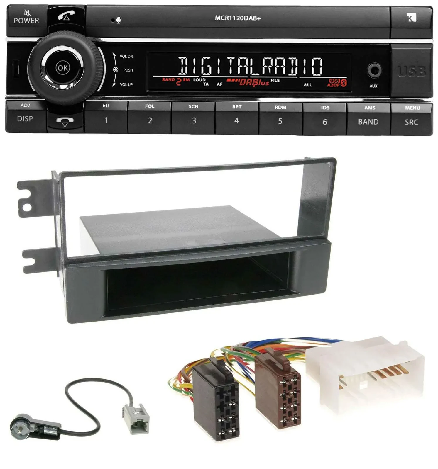 Kienzle Bluetooth MP3 USB DAB Autoradio für Kia Cerato (ab 2007)