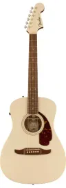 Fender California Series Malibu Player Parlor Acoustic Electric, Olympic White