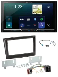 Автомагнитола Pioneer 2DIN, DAB, Bluetooth, USB, черная, для Fiat Doblo (с 2015)