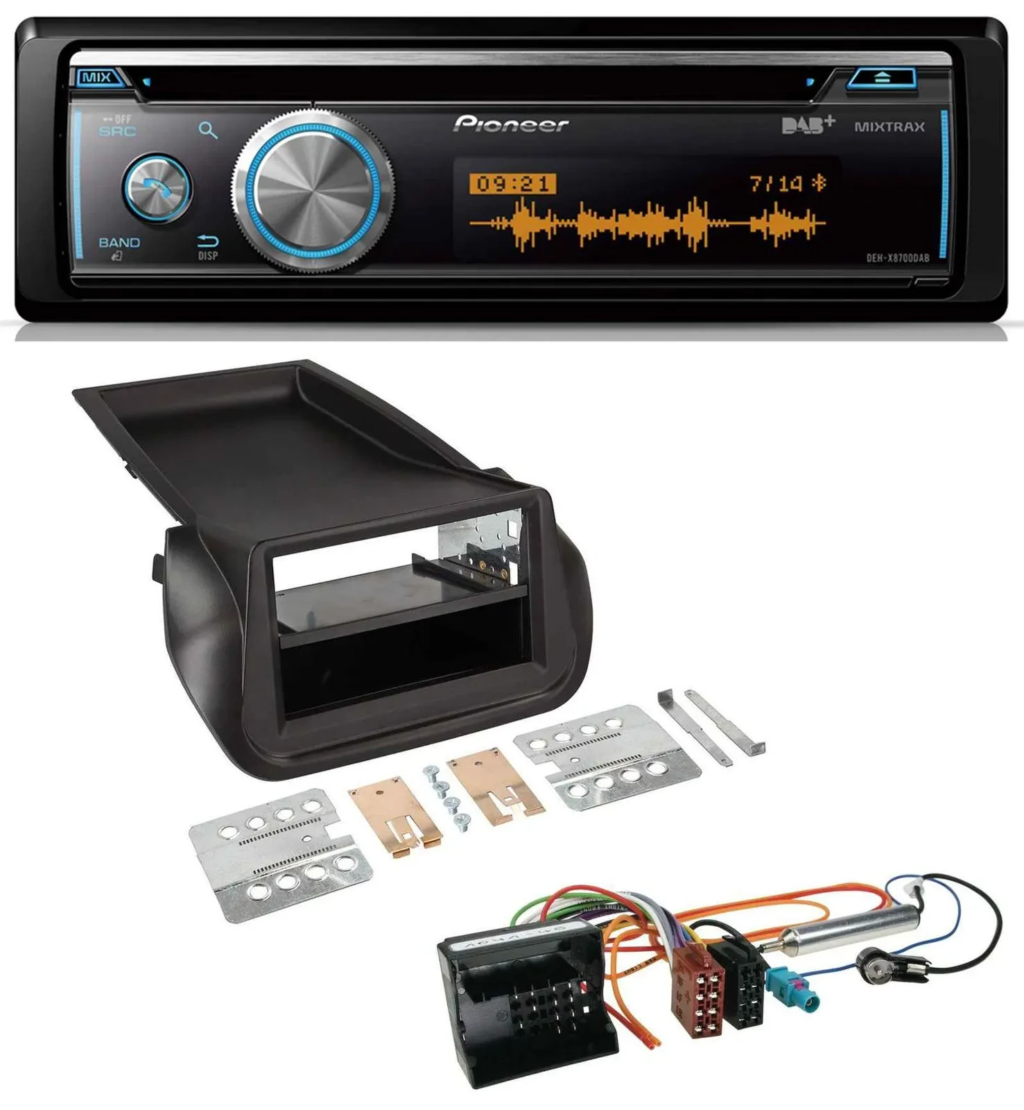 Pioneer MP3 DAB USB CD Bluetooth Autoradio für Citroen Nemo Peugeot Bipper ab 20