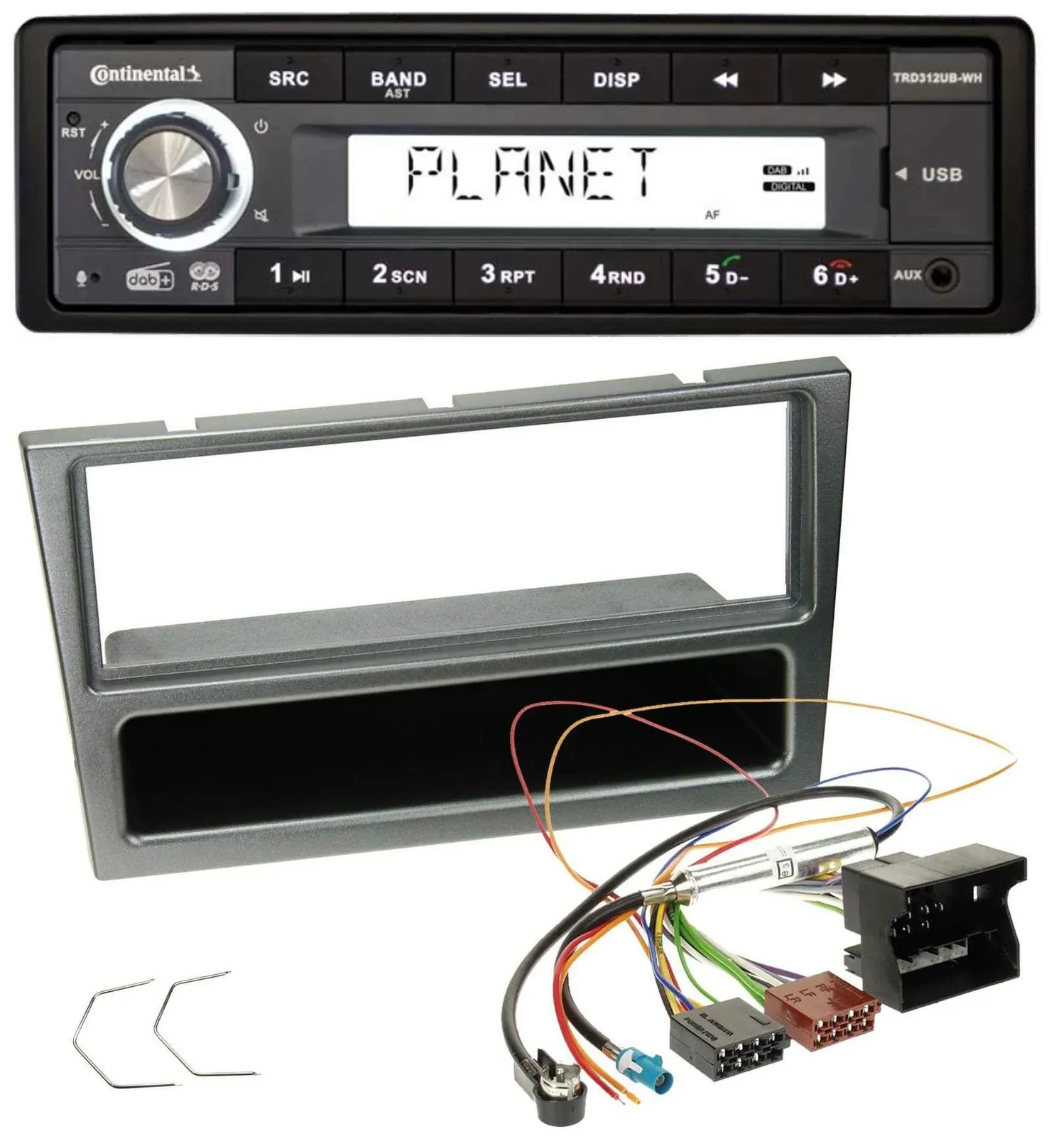 Continental USB 1DIN AUX DAB MP3 Autoradio für Opel Corsa C Quadlock 2004-2006 a