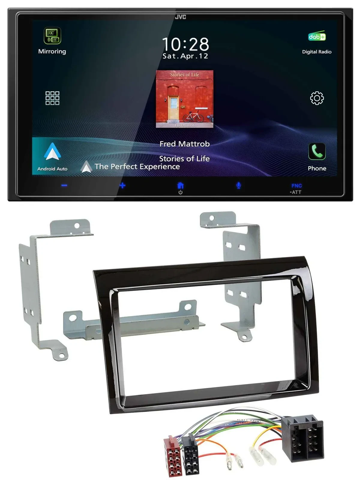 Автомагнитола для Peugeot Boxer, Citroen Jumper, Fiat Ducato JVC 2 DIN, Bluetooth, USB, DAB, MP3