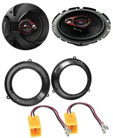 Pioneer 3-Wege 250Watt 16,5cm Lautsprecher für Fiat Panda 03-12 Fronttür Auto Bo