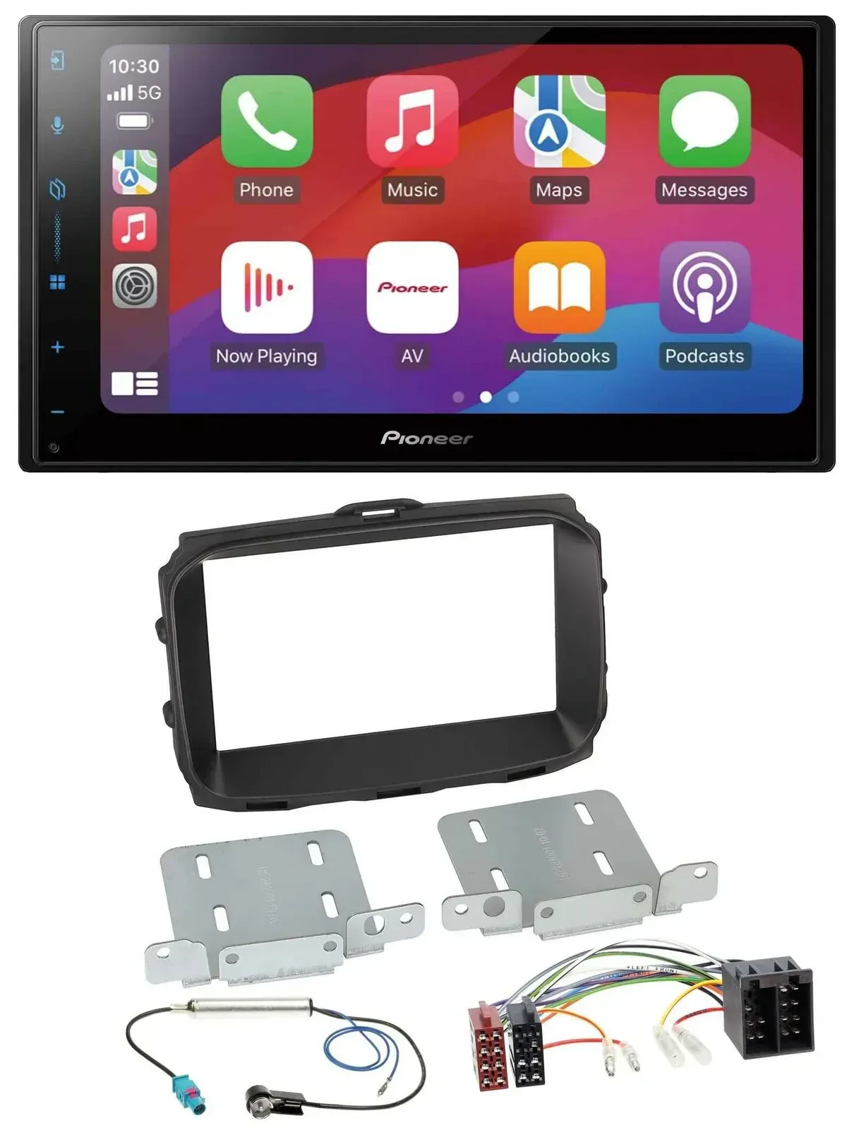 Автомагнитола Pioneer 2DIN DAB, USB, MP3, Bluetooth для Alfa Romeo Giulietta (2013–2021), ISO