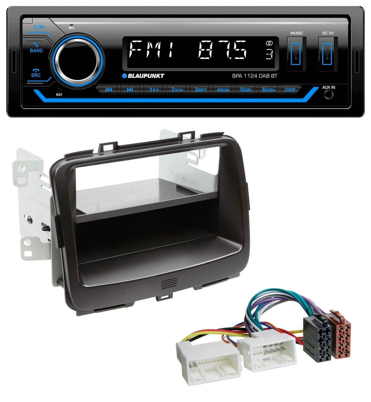 Blaupunkt Bluetooth USB DAB MP3 Autoradio für Kia Carens 4 (RP, ab 2013)