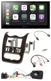 Автомагнитола Pioneer 2DIN, Bluetooth, DAB, USB, для Dacia (с 2012), темно-коричневый