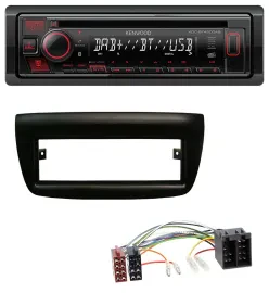 Автомагнитола Kenwood CD/USB/Bluetooth/DAB для Fiat Doblo (2012–2015), Opel Combo (2010–2015)