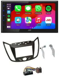 JVC Bluetooth USB MP3 2DIN DAB Autoradio für Ford C-Max (ab 10) braun