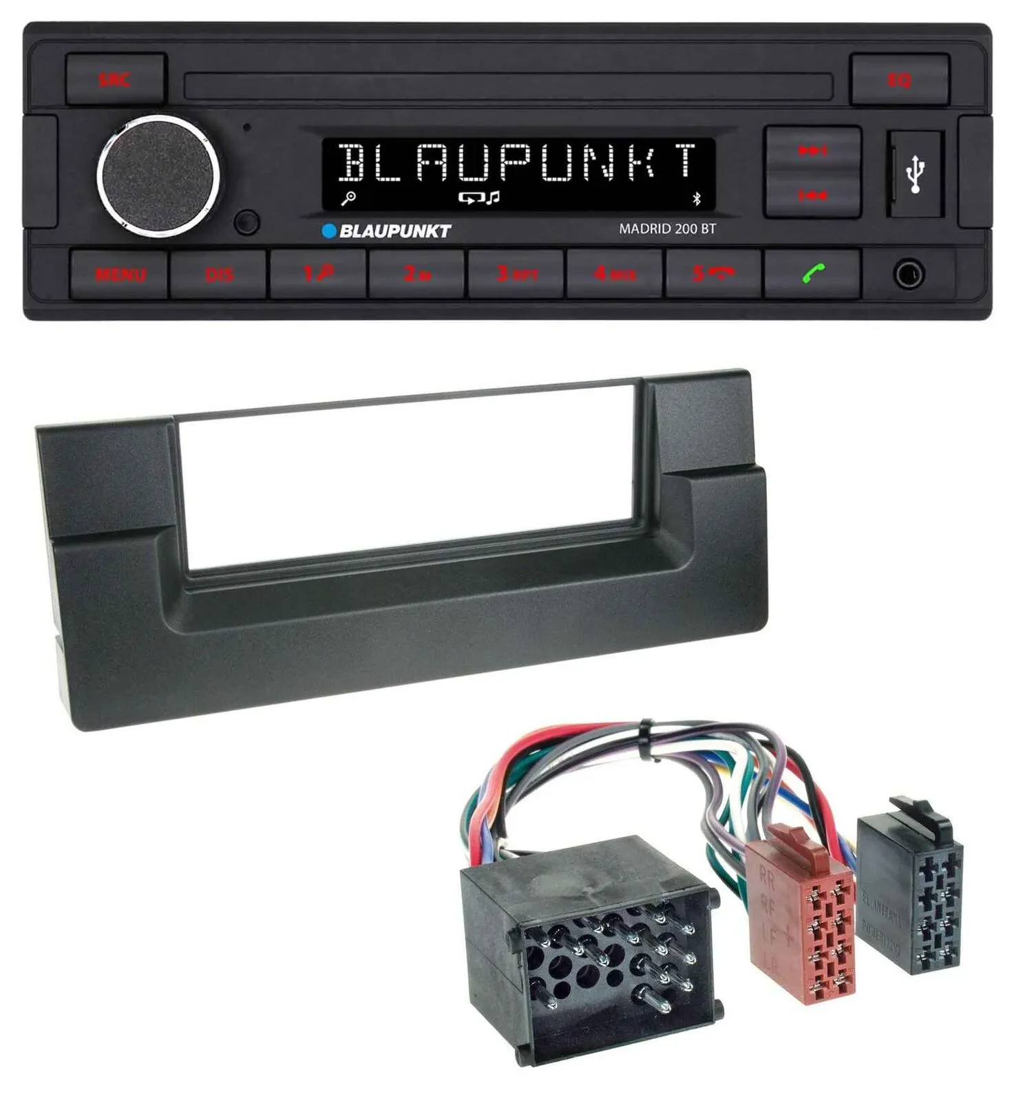 Blaupunkt USB AUX Bluetooth MP3 Autoradio für BMW 5er (E39) X5 (E53) Rundpin