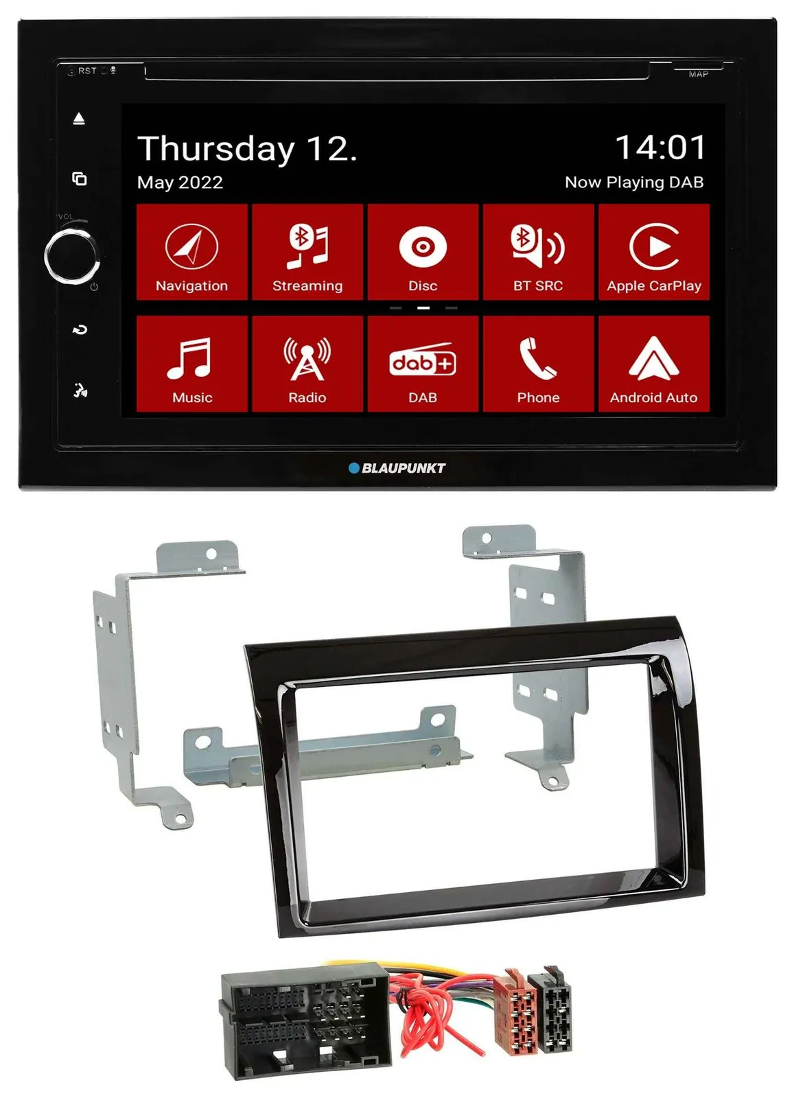 Автомагнитола Blaupunkt 2DIN MP3/DVD, Bluetooth, DAB, USB для Fiat Ducato/Peugeot Boxer