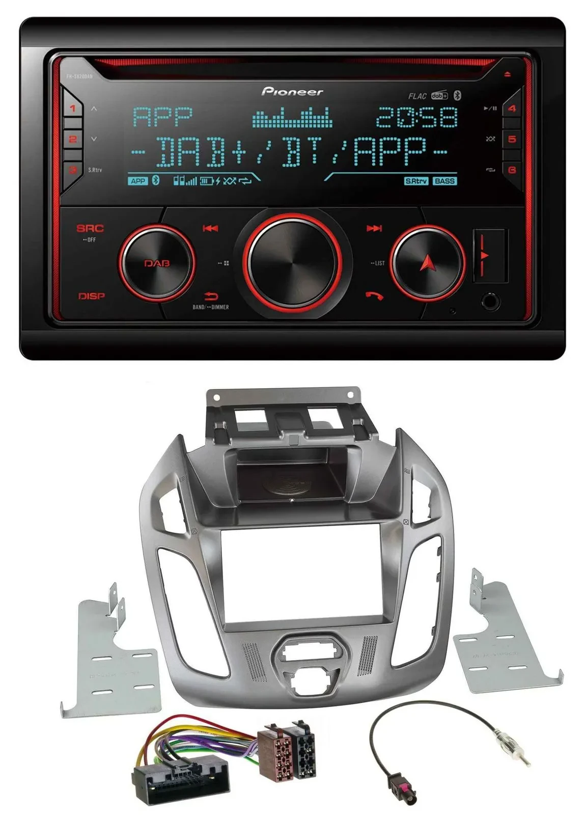 Pioneer 2DIN DAB MP3 Bluetooth USB CD Autoradio für Ford Transit 2013-2018 ohne