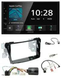 Kenwood Bluetooth Lenkrad DAB USB 2DIN Autoradio für Hyundai i40 ab 2011 VF Klav