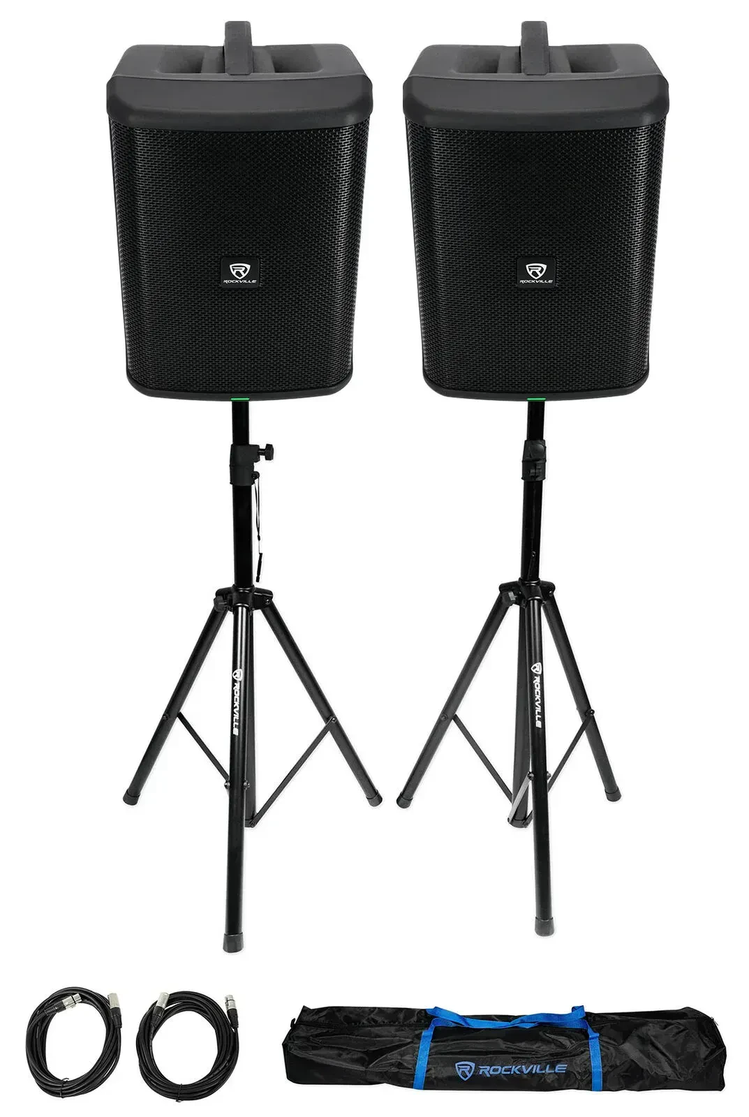 Портативная акустическая система Rockville Titan One Pro Black с аксессуарами (пара)