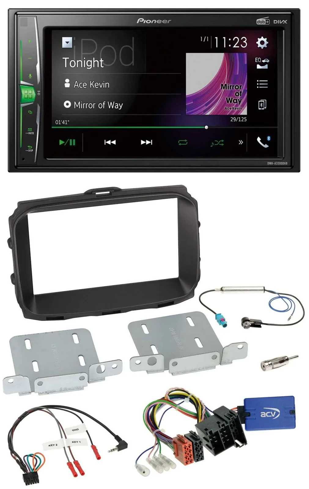 Автомагнитола для Alfa Romeo Giulietta Pioneer 2-DIN DAB USB Bluetooth