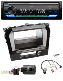 JVC Bluetooth DAB USB Lenkrad Autoradio für Suzuki Vitara ab 2015 piano schwarz